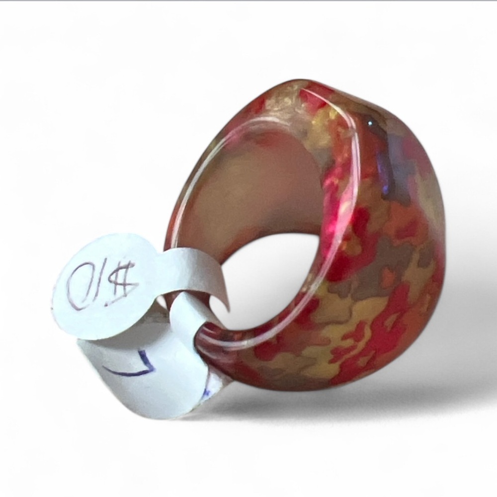 Multicolor Abstract Patterned Ring - Picture 2 of 2